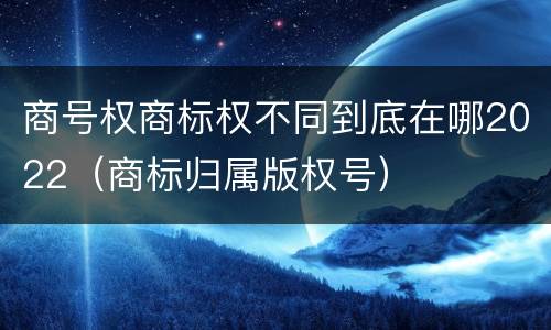 商号权商标权不同到底在哪2022（商标归属版权号）