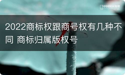 2022商标权跟商号权有几种不同 商标归属版权号