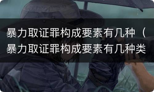 暴力取证罪构成要素有几种（暴力取证罪构成要素有几种类型）