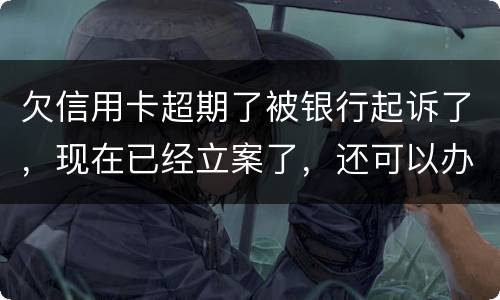 欠信用卡超期了被银行起诉了，现在已经立案了，还可以办分期还款吗