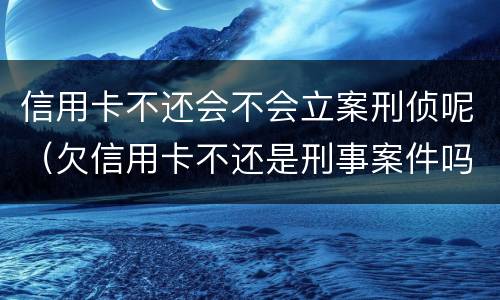 信用卡不还会不会立案刑侦呢（欠信用卡不还是刑事案件吗）