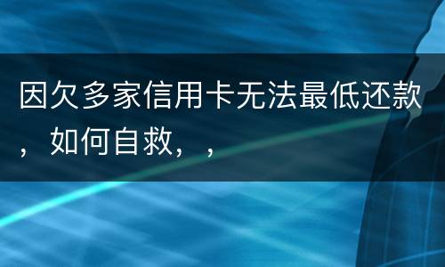 因欠多家信用卡无法最低还款，如何自救，，