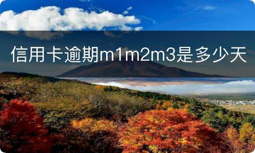 信用卡逾期m1m2m3是多少天