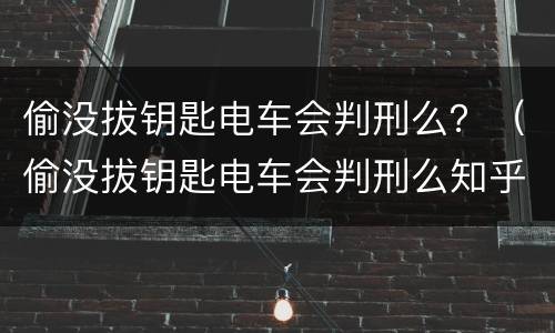 偷没拔钥匙电车会判刑么？（偷没拔钥匙电车会判刑么知乎）