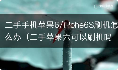 二手手机苹果6/iPohe6S刷机怎么办（二手苹果六可以刷机吗）