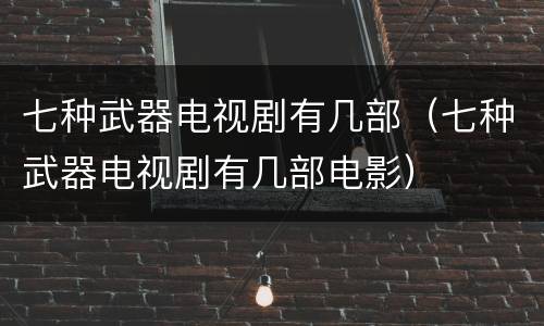 七种武器电视剧有几部（七种武器电视剧有几部电影）