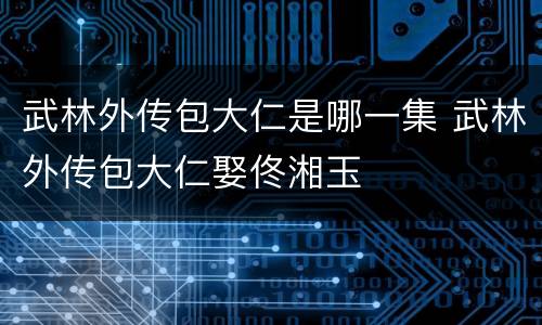 武林外传包大仁是哪一集 武林外传包大仁娶佟湘玉