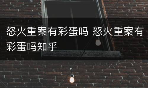 怒火重案有彩蛋吗 怒火重案有彩蛋吗知乎