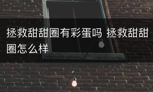 拯救甜甜圈有彩蛋吗 拯救甜甜圈怎么样