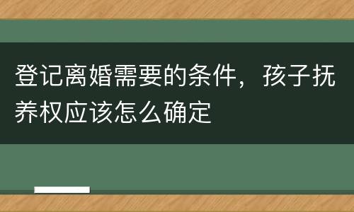 登记离婚需要的条件，孩子抚养权应该怎么确定