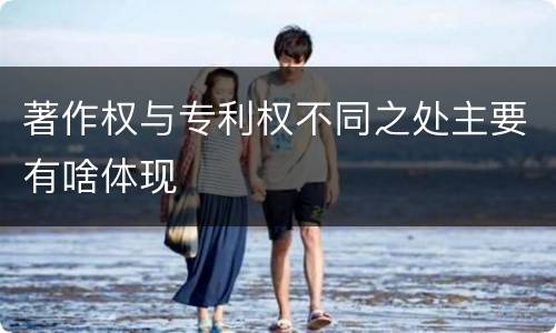 著作权与专利权不同之处主要有啥体现