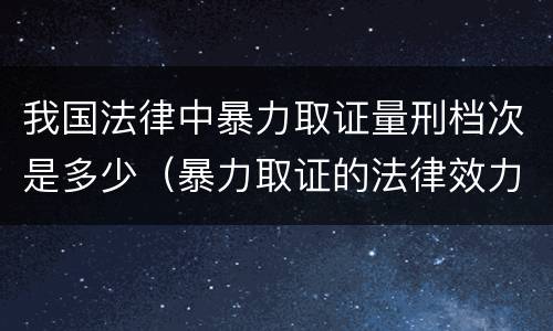 我国法律中暴力取证量刑档次是多少（暴力取证的法律效力）