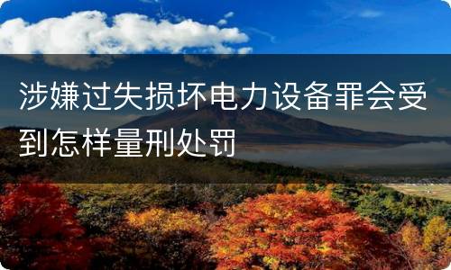 涉嫌过失损坏电力设备罪会受到怎样量刑处罚